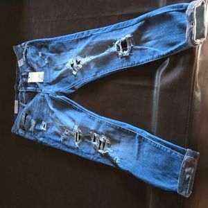 Judy BLUE camo accent skinny jeans